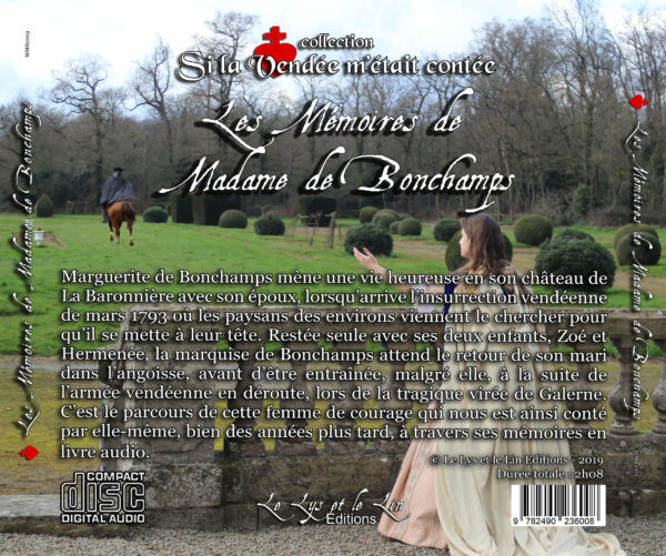 arrière CD Les mémoires de Madame de Bonchamps – livre audio